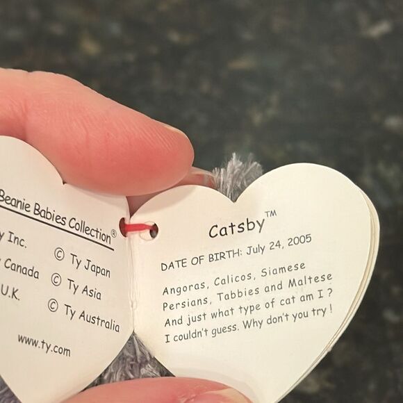 Ty Beanie Baby - CATSBY the Cat 7" NEW MWMTs Plush Stuffed Animal Toy - Picture 8 of 10